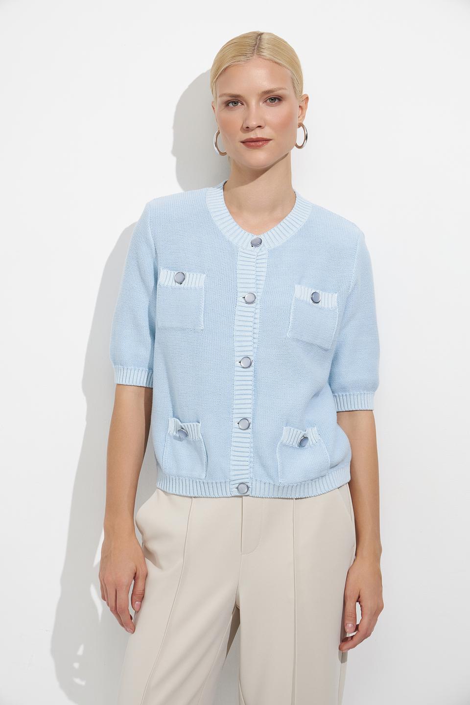 Жакет Oui голубой с карманами