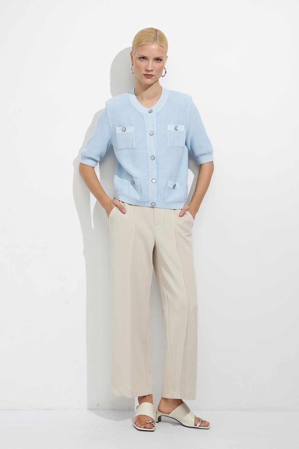 Жакет Oui голубой с карманами