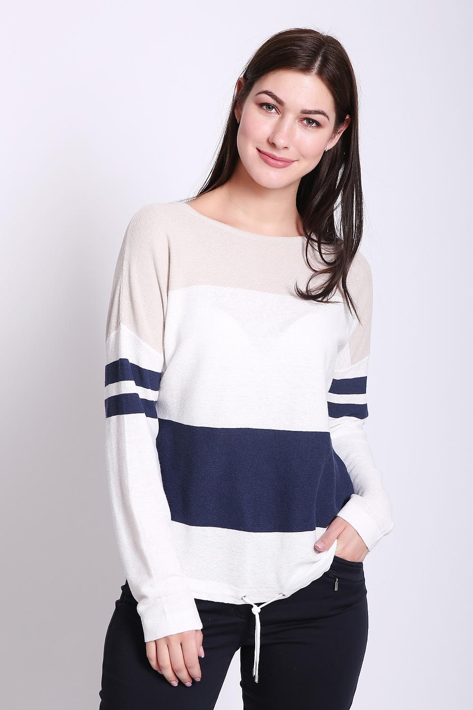 Пуловер Gerry Weber полоска бежевый