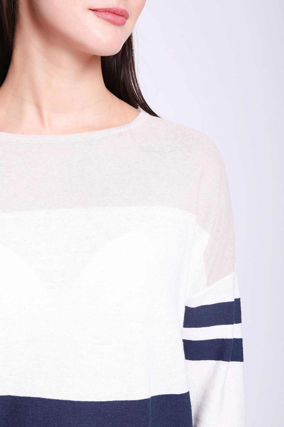 Пуловер Gerry Weber полоска бежевый