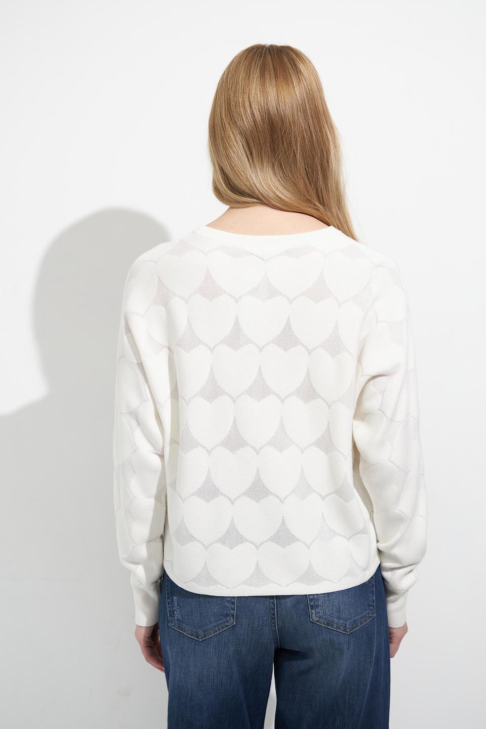 Пуловер Oui вязаный бежевый