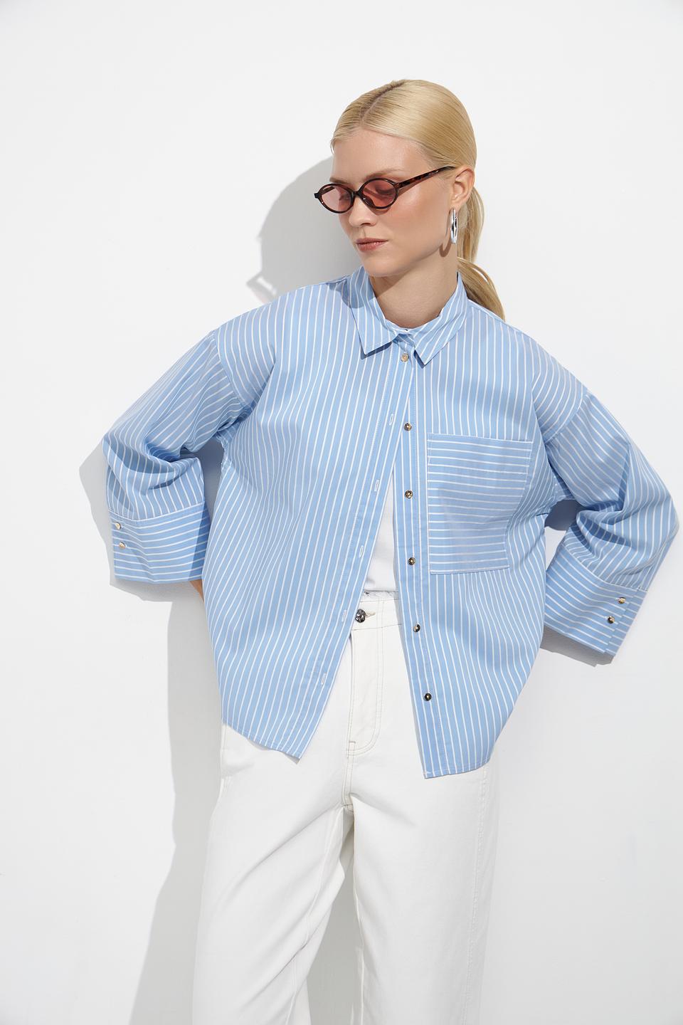 Блуза Betty and Co в полоску голубую