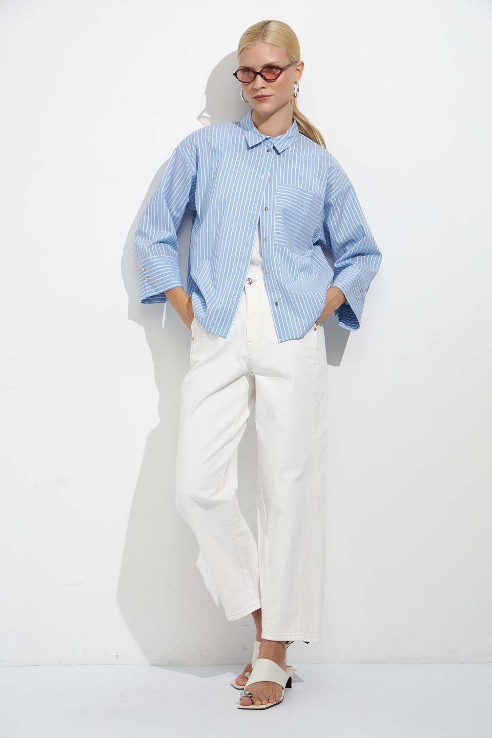 Джинсы Oui прямые белые