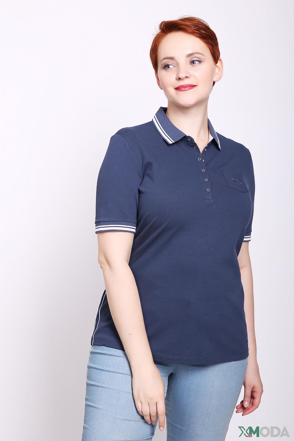 Поло Gerry Weber синее с отделкой