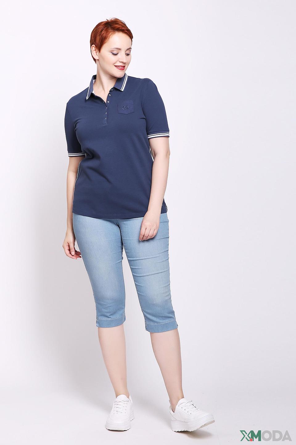 Поло Gerry Weber синее с отделкой