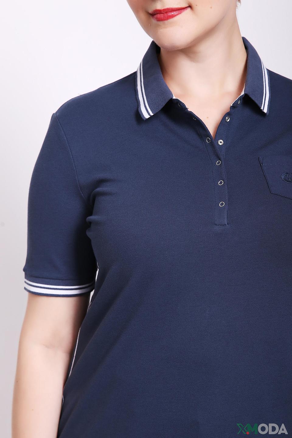 Поло Gerry Weber синее с отделкой