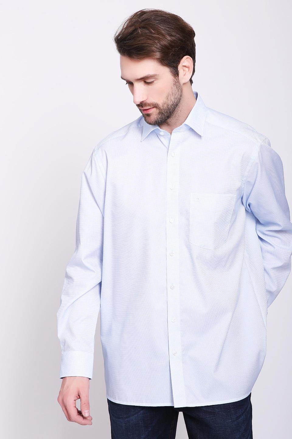 Рубашка Olymp голубая приталенная