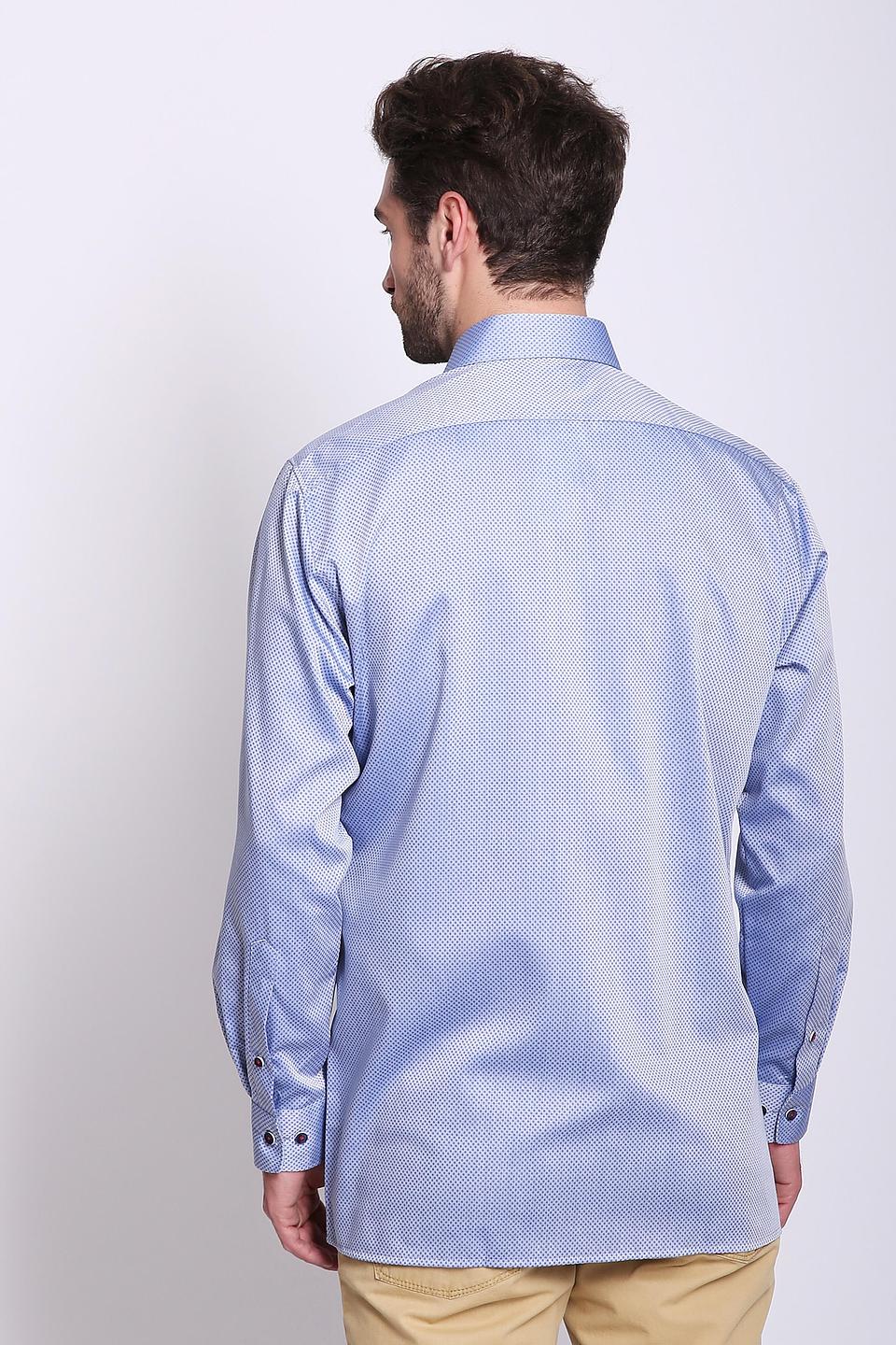 Рубашка Olymp men голубая в горошек