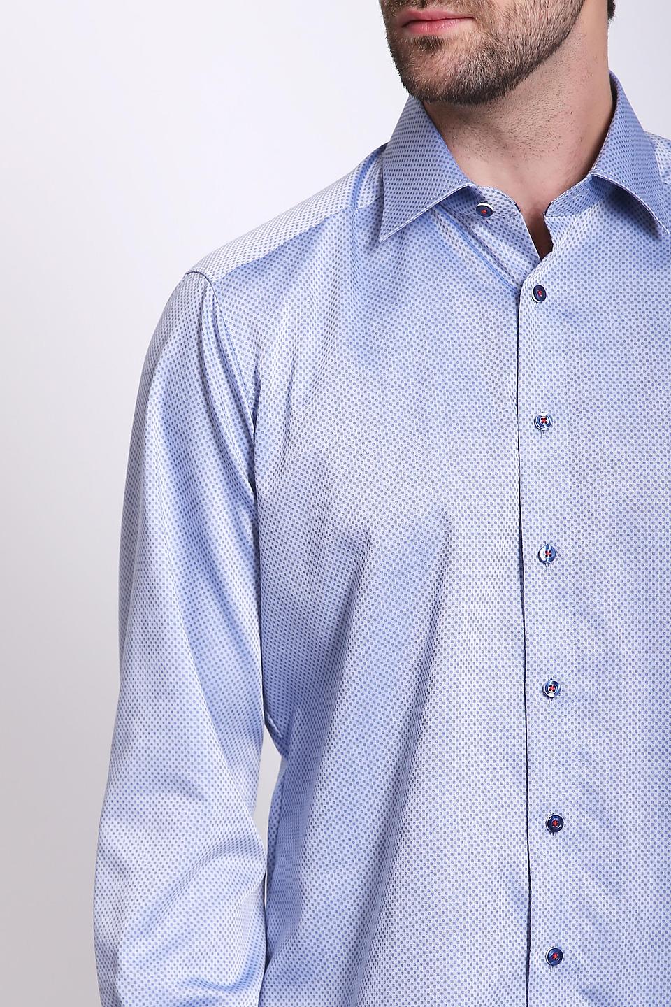 Рубашка Olymp men голубая в горошек