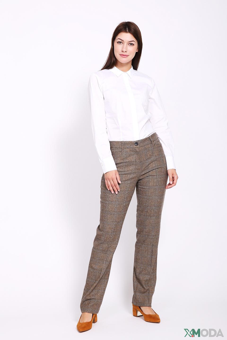 Брюки Gerry Weber в клетку коричневые
