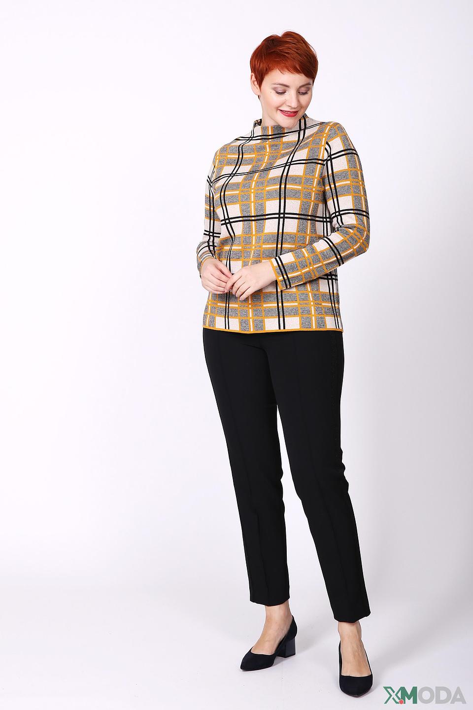 Пуловер Gerry Weber в клетку горчичный