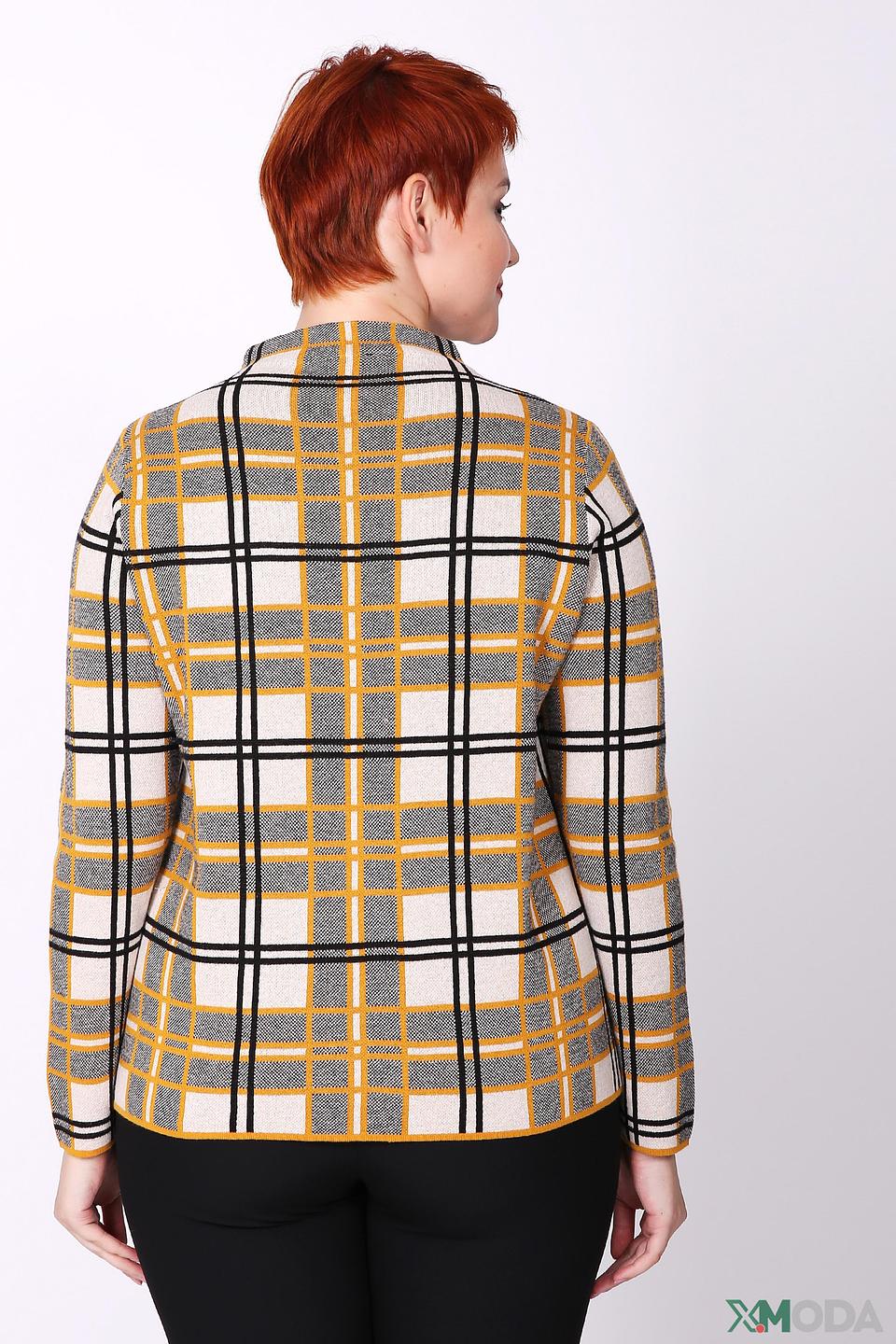 Пуловер Gerry Weber в клетку горчичный