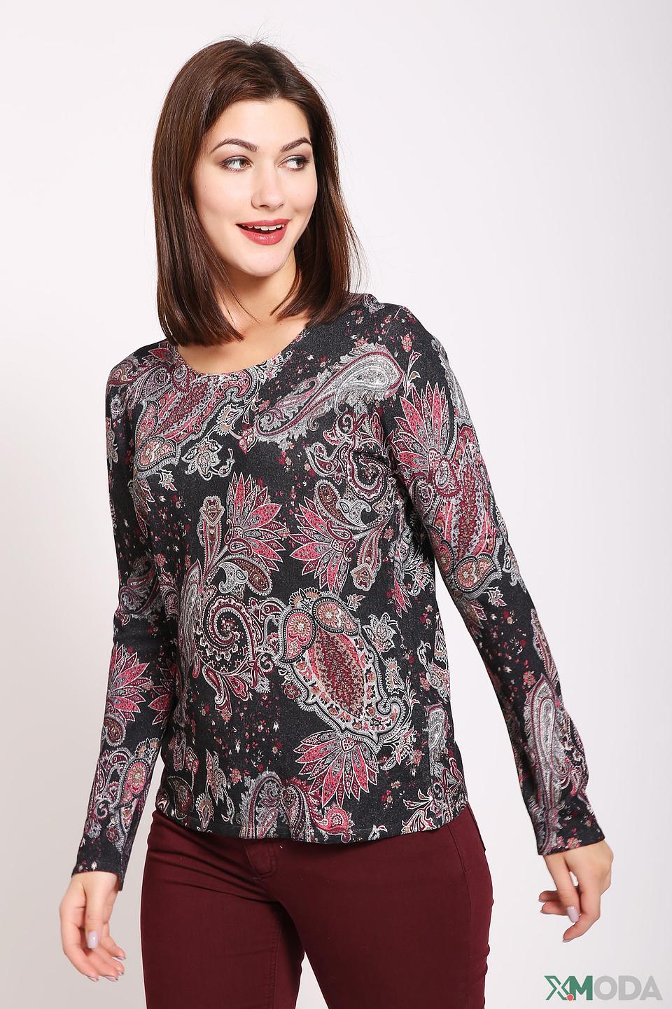 Пуловер Gerry Weber с узором пейсли чёрный