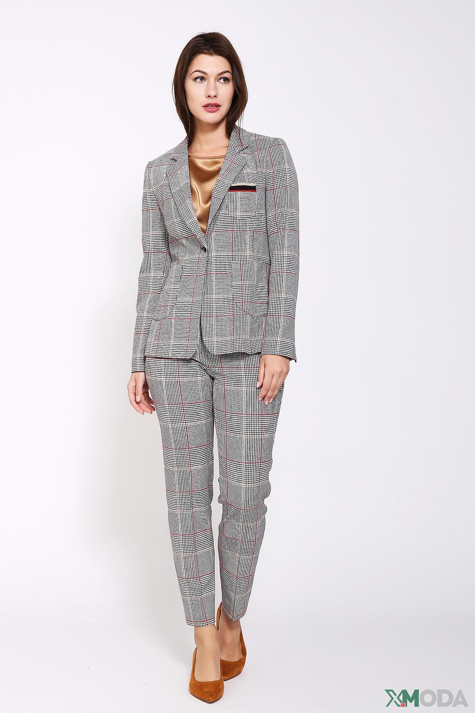 Брюки Betty Barclay в клетку серые