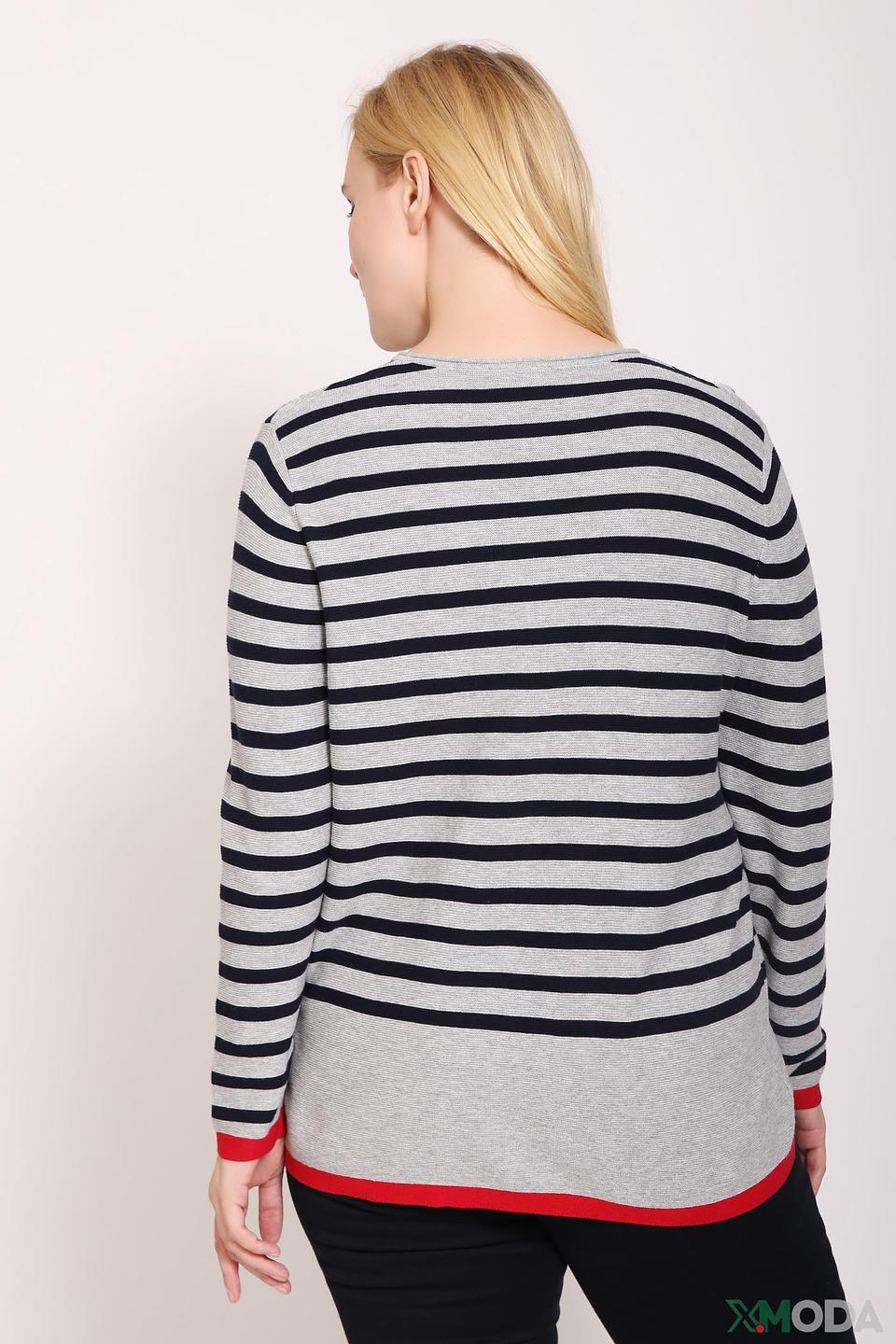 Пуловер Via Appia в полоску с надписью