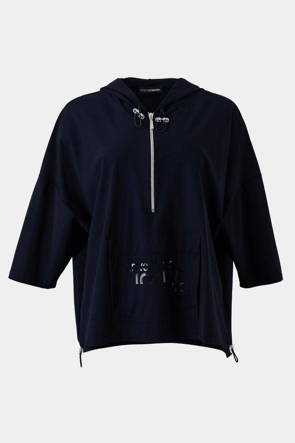 Блуза с капюшоном Doris Streich чёрная