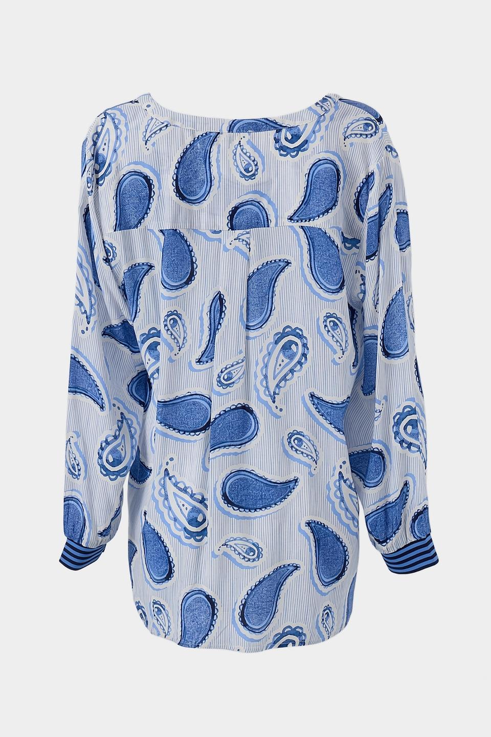 Блуза Frapp с пейсли голубой