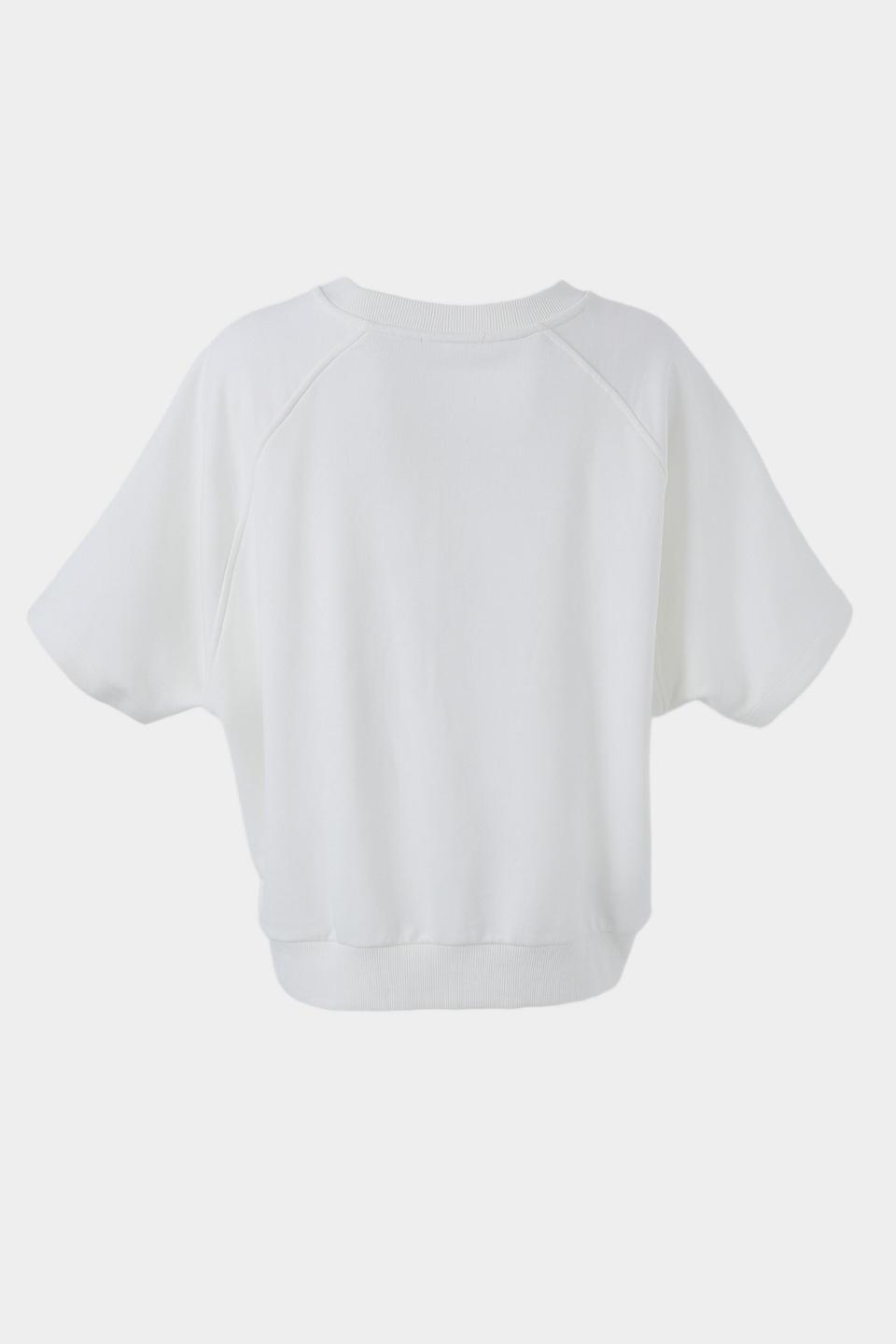 Пуловер Catnoir белый с коротким рукавом