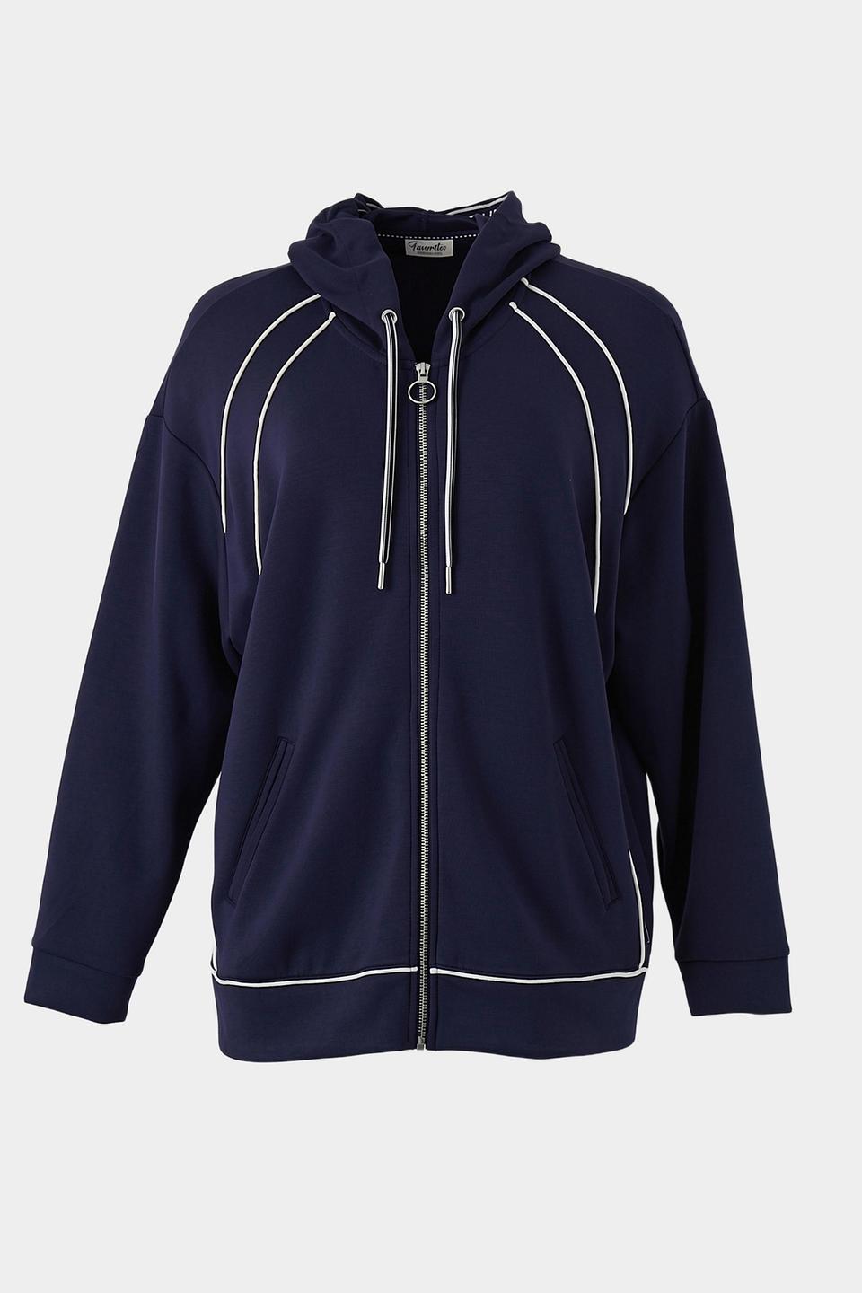 Жакет Lebek с молнией темно-синий