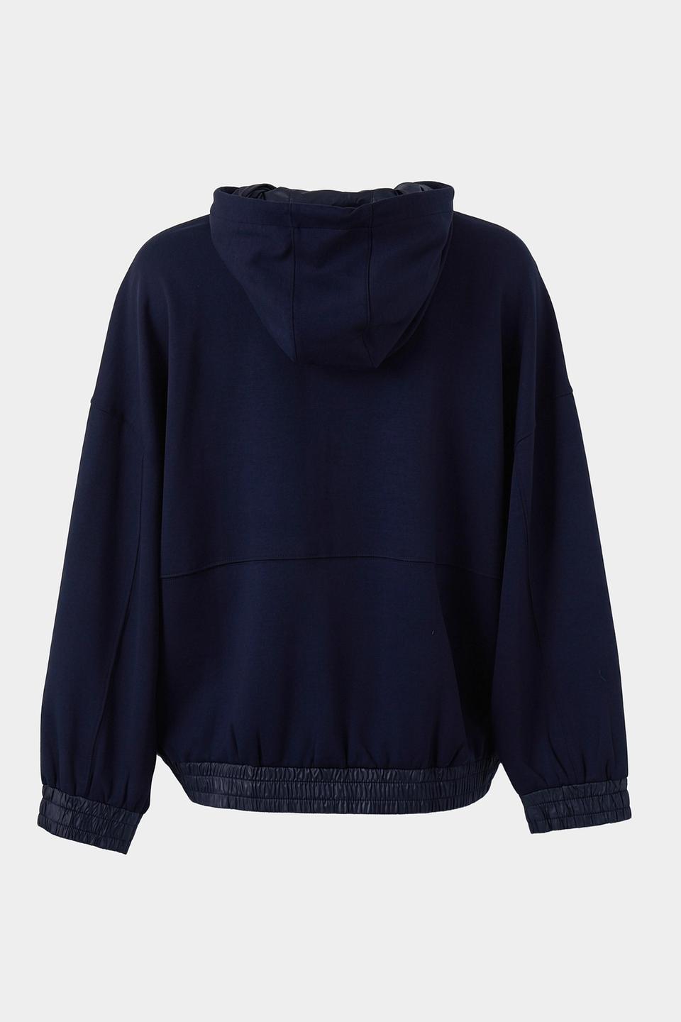 Жакет MORE and MORE с капюшоном тёмно-синий