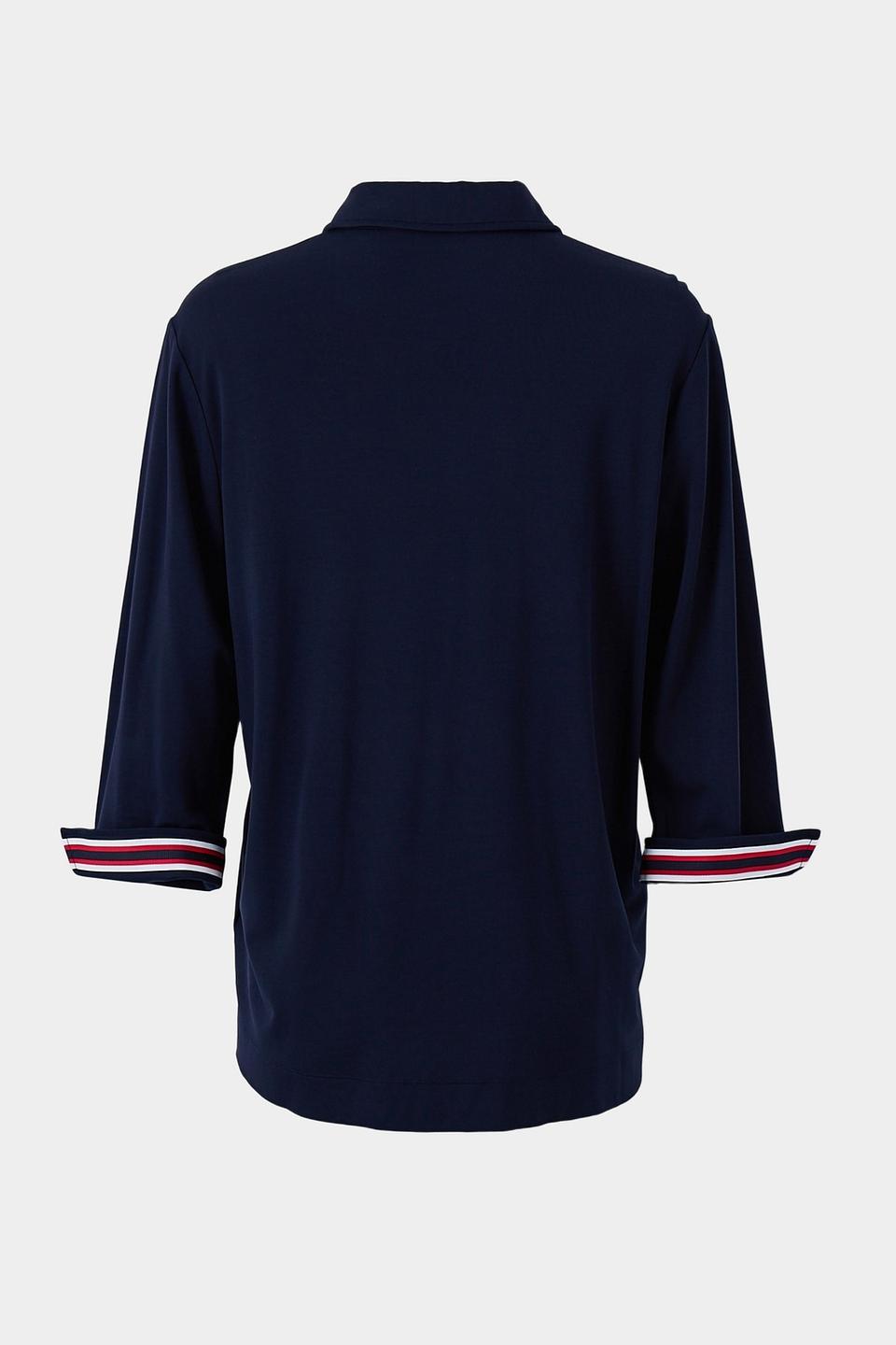 Блуза Via Appia темно-синяя с полосой