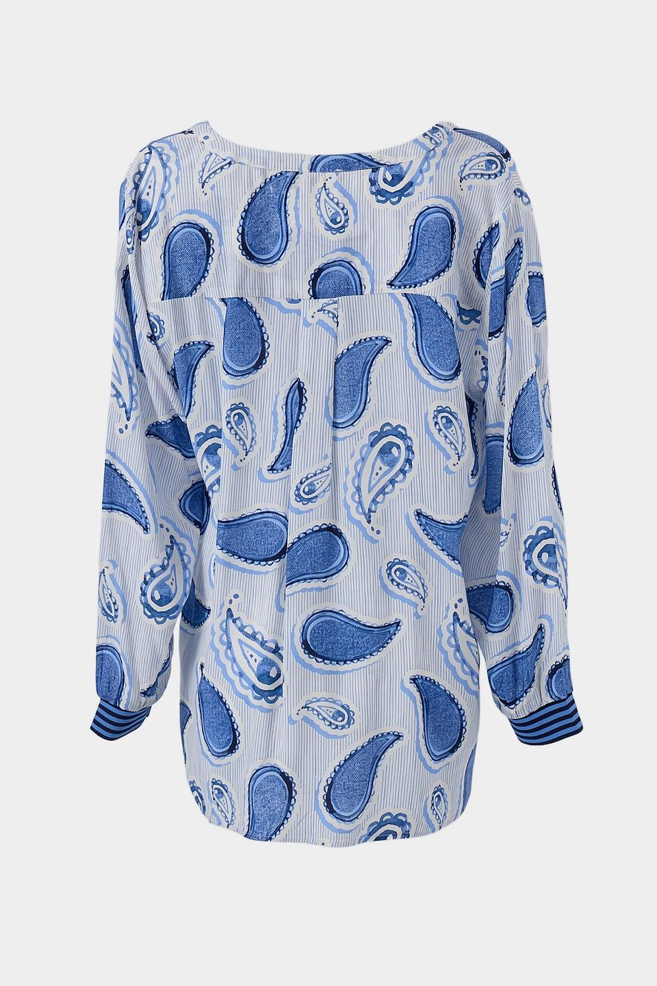 Блуза Frapp с пейсли голубой