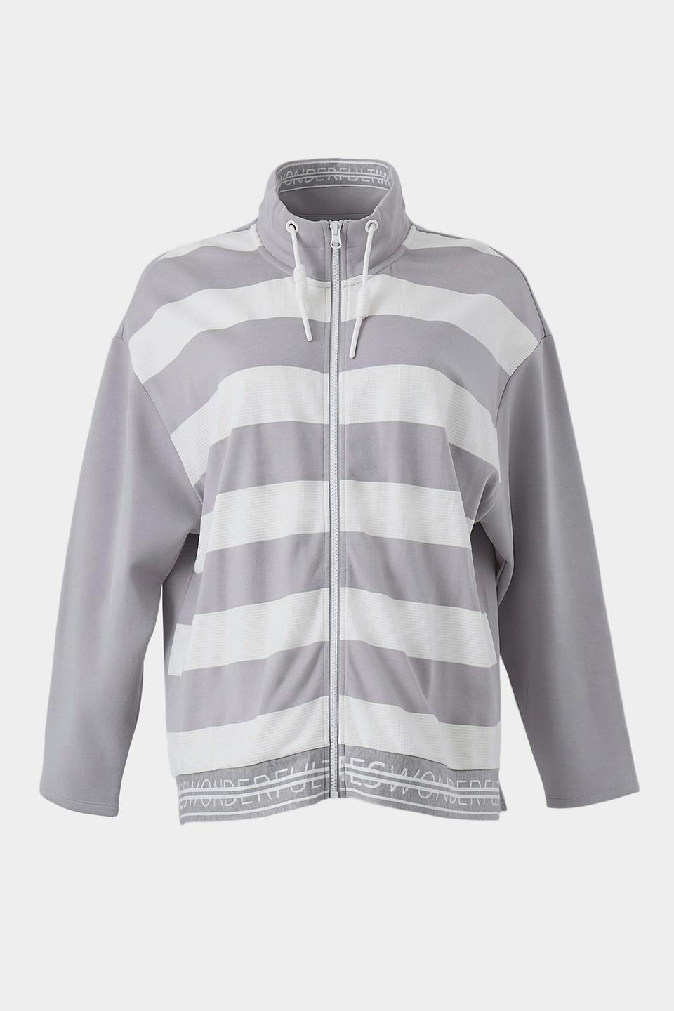 Жакет Lebek полоска серый