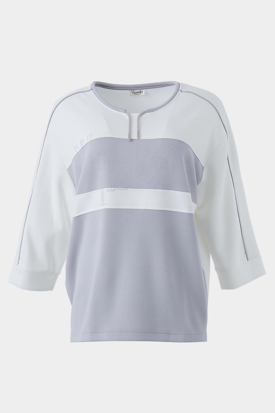 Пуловер Lebek с логотипом серый