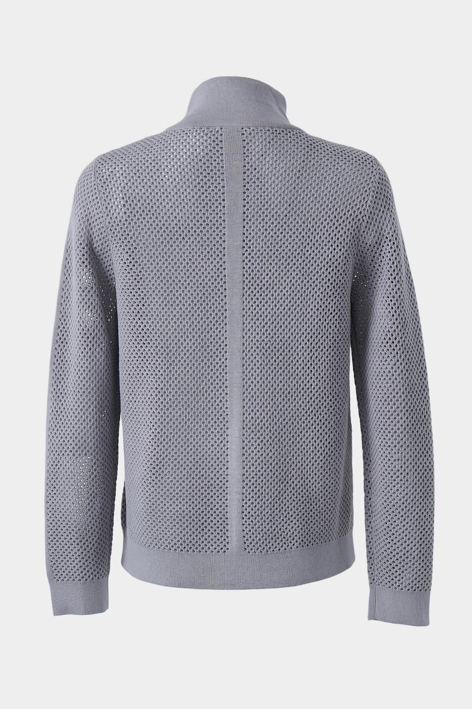 Жакет Lebek сетчатый серый