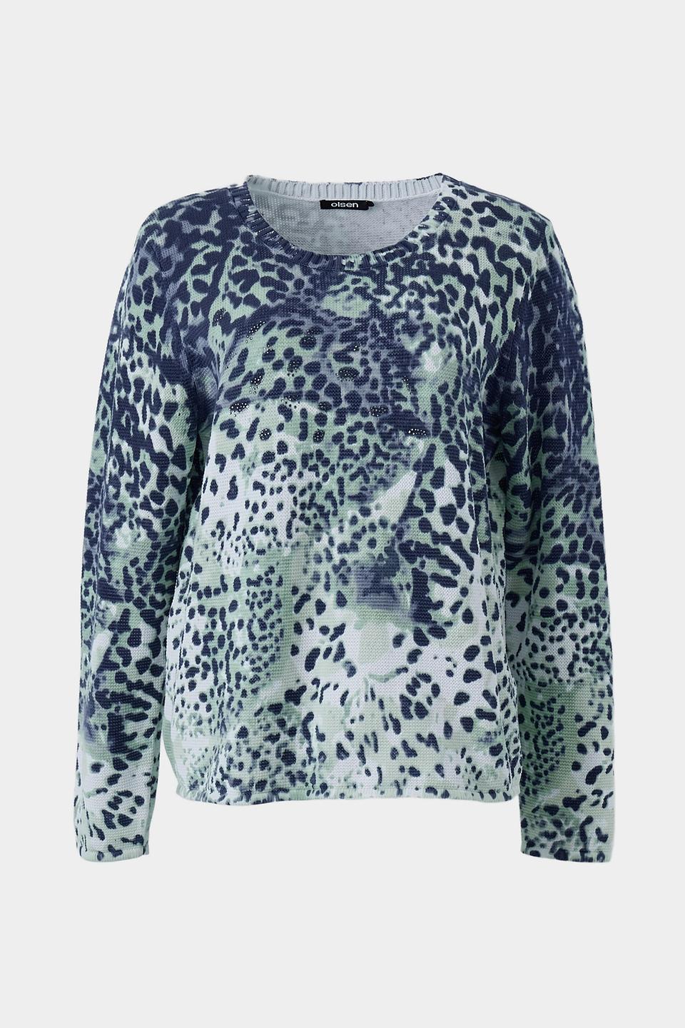 Пуловер Olsen с леопардовым принтом