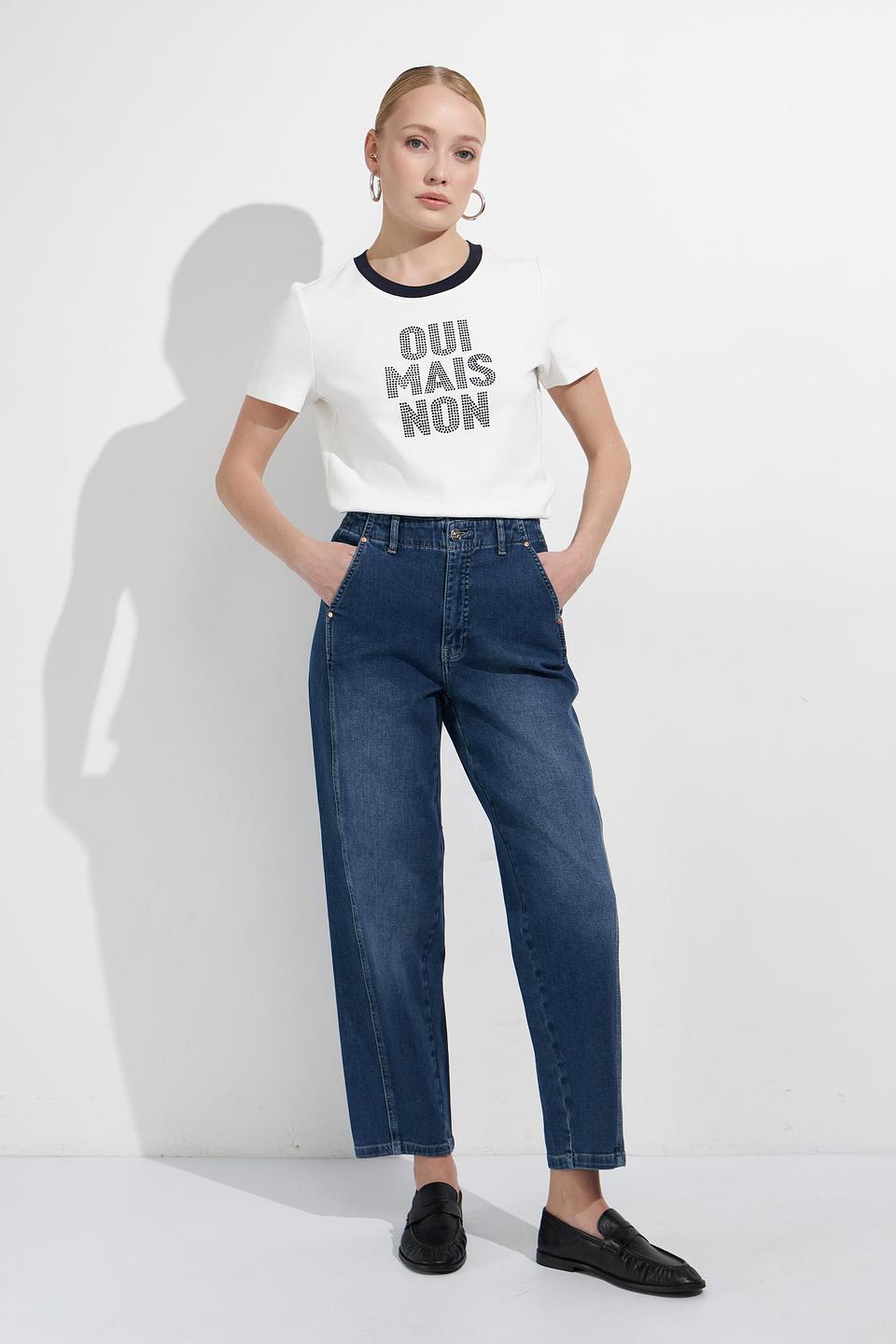 Джинсы Oui с декоративной строчкой