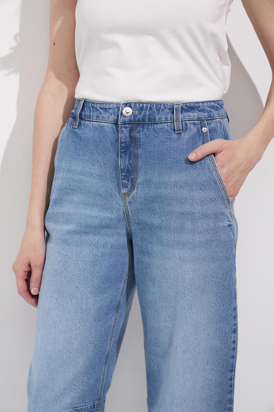 Джинсы Gardeur с вышивкой голубые