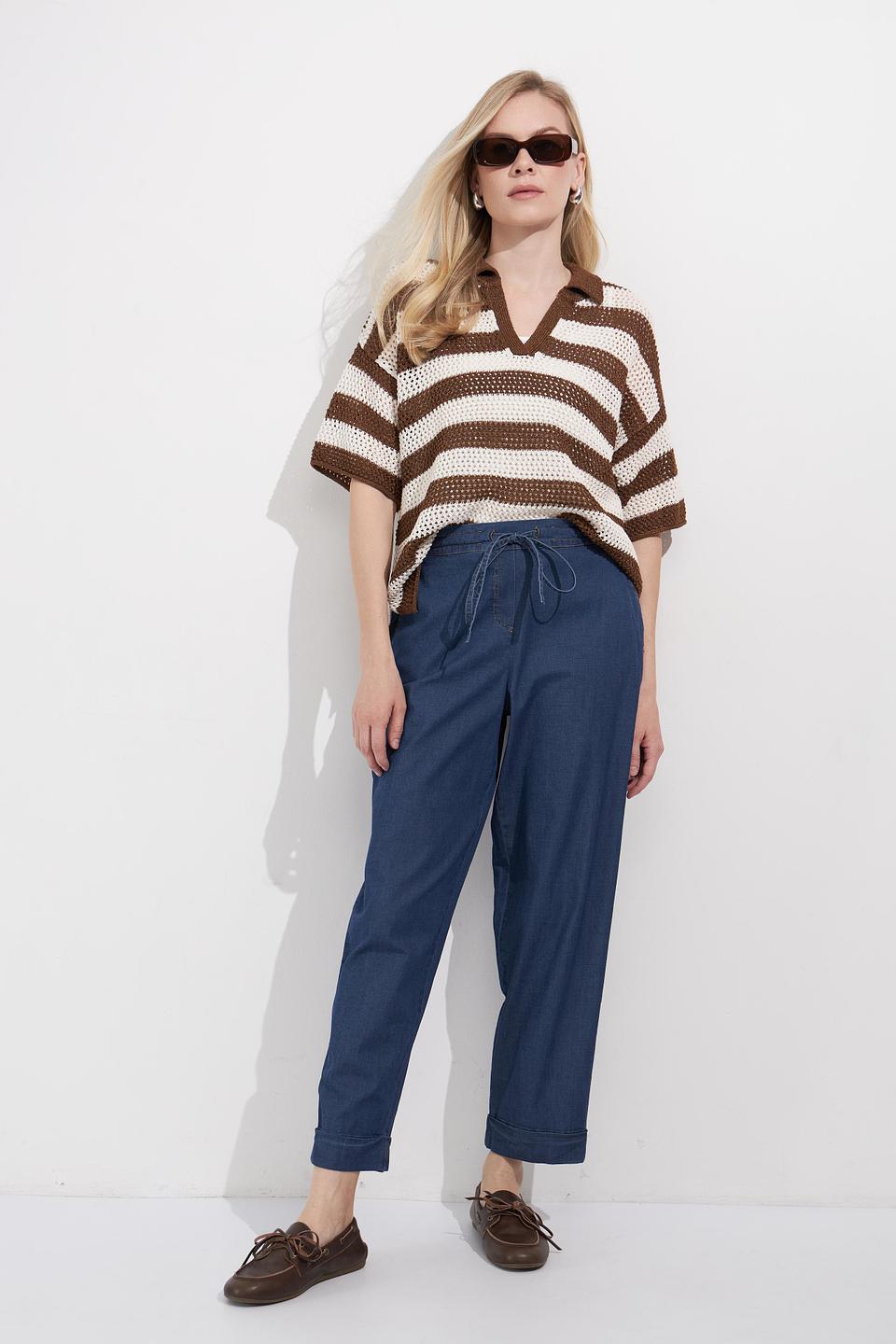 Пуловер Lecomte в полоску