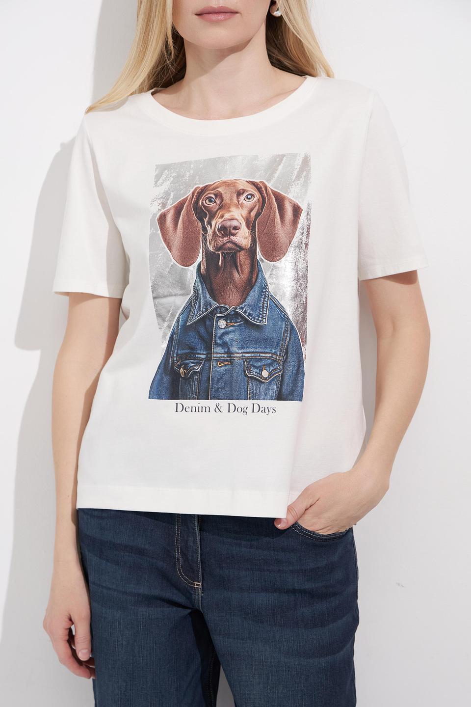 Футболка Betty Barclay с принтом собаки