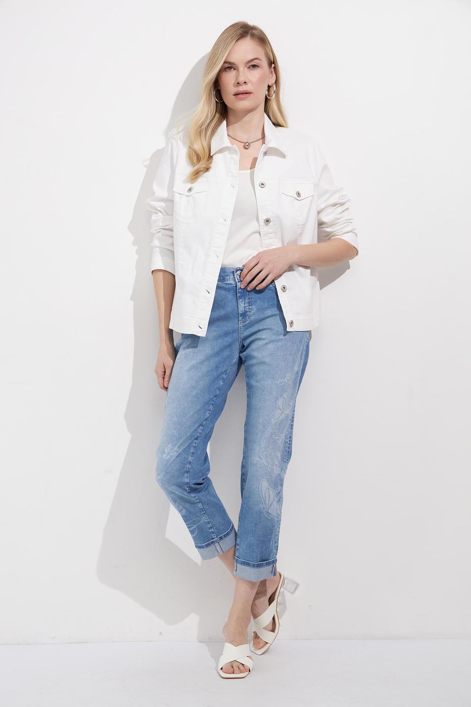 Джинсы Angels с вышивкой голубые