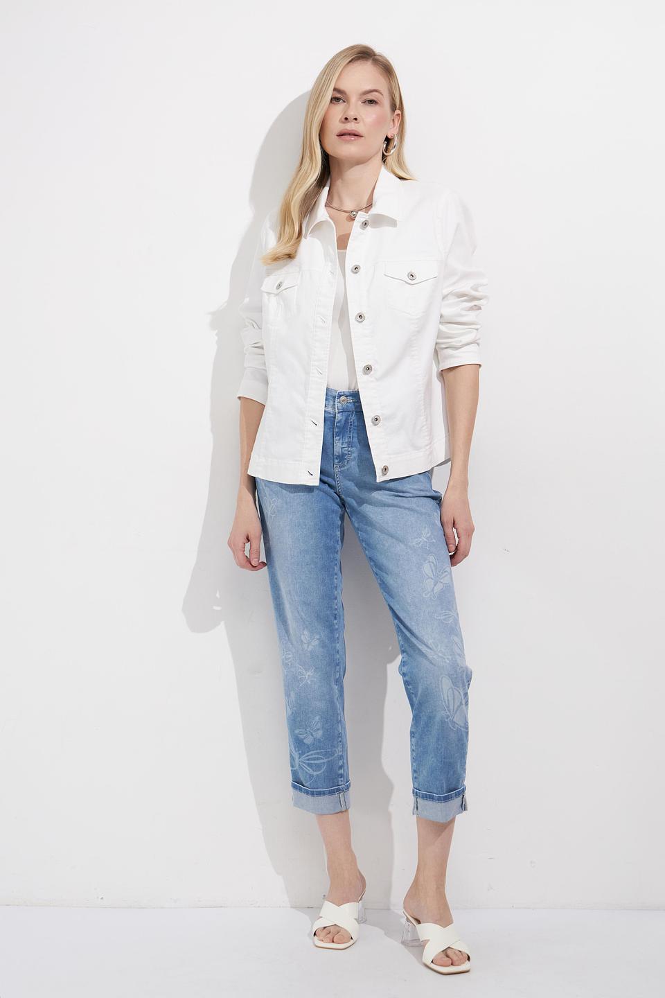 Джинсы Angels с вышивкой голубые