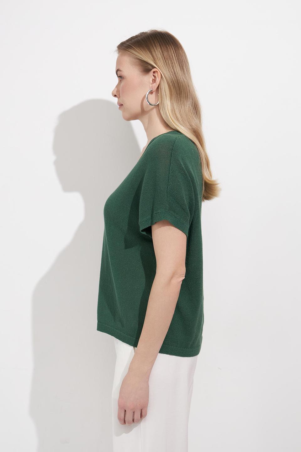 Пуловер Marc Aurel V-образный зелёный