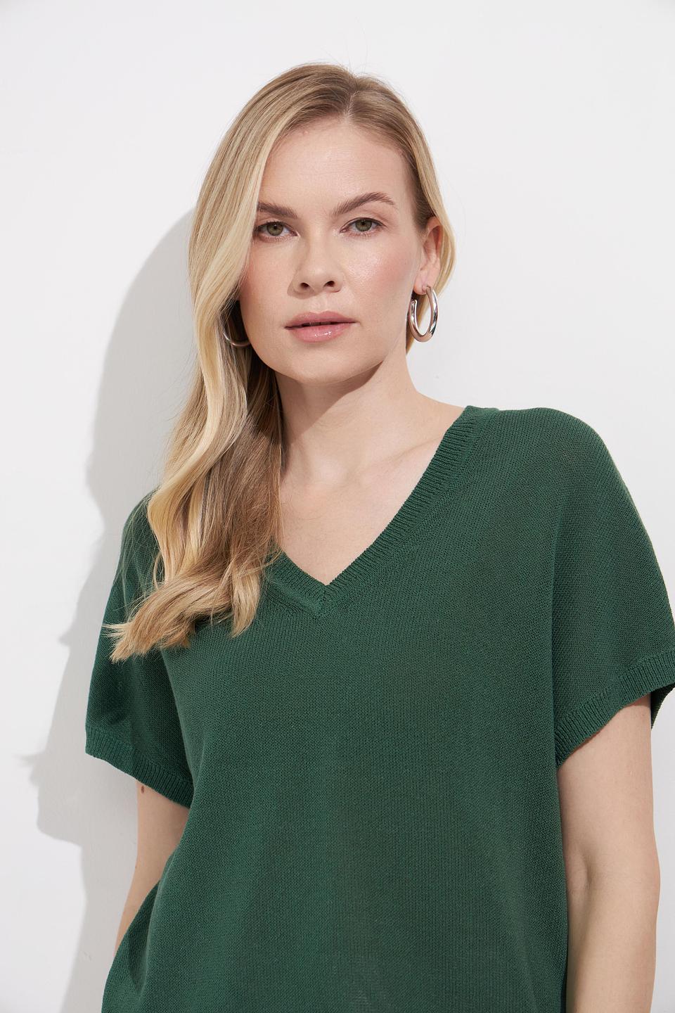 Пуловер Marc Aurel V-образный зелёный