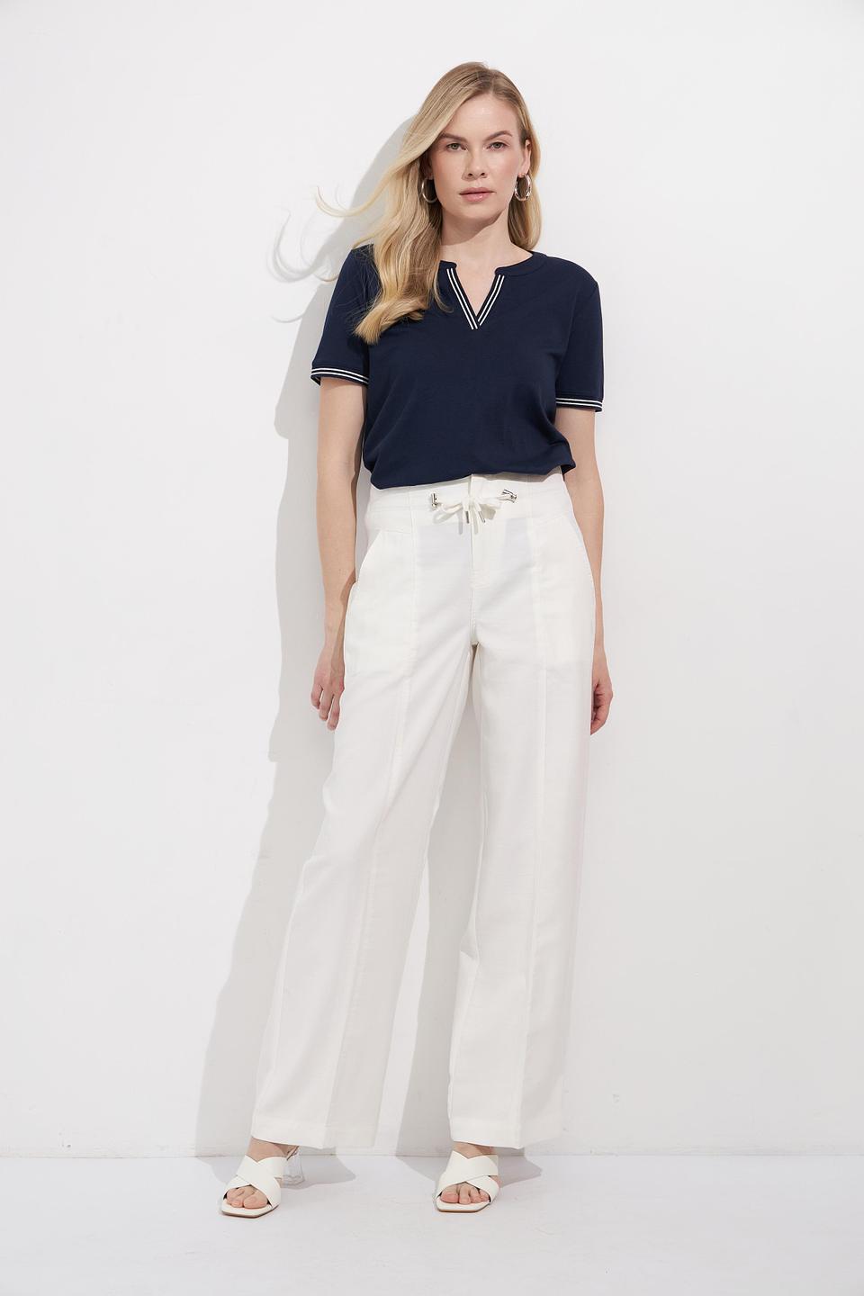 Футболка Olsen с вышивкой синяя