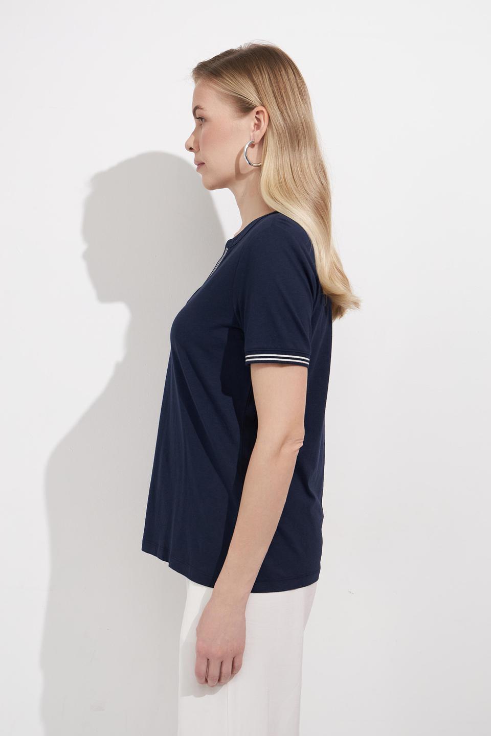 Футболка Olsen с вышивкой синяя