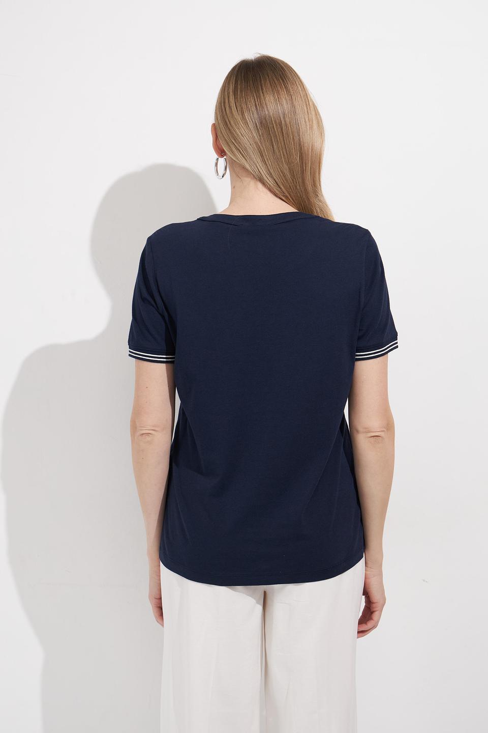 Футболка Olsen с вышивкой синяя