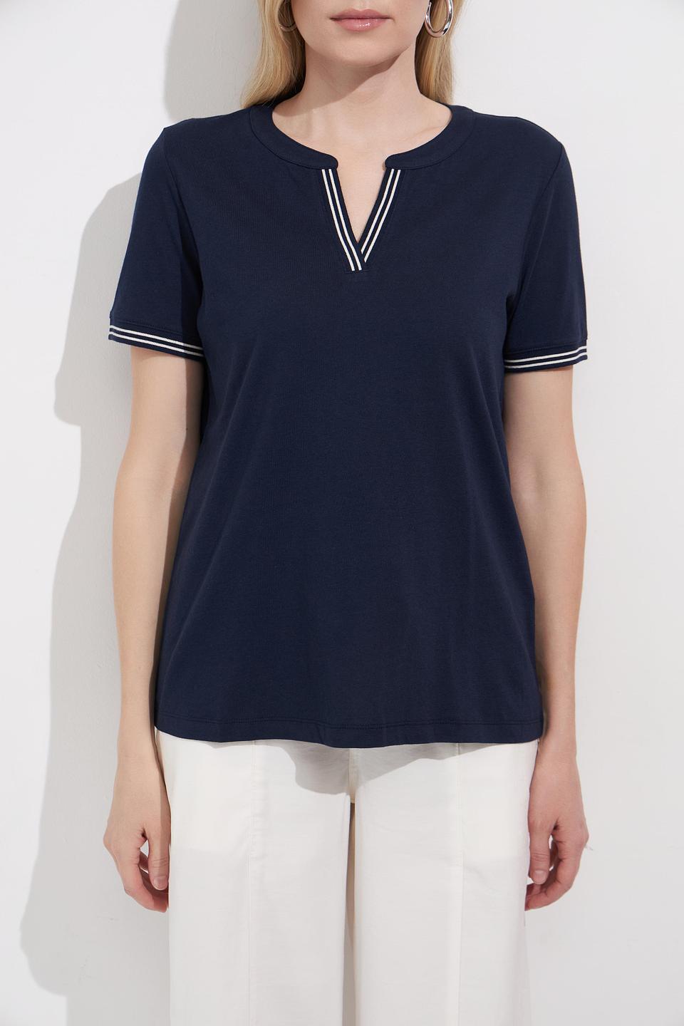 Футболка Olsen с вышивкой синяя