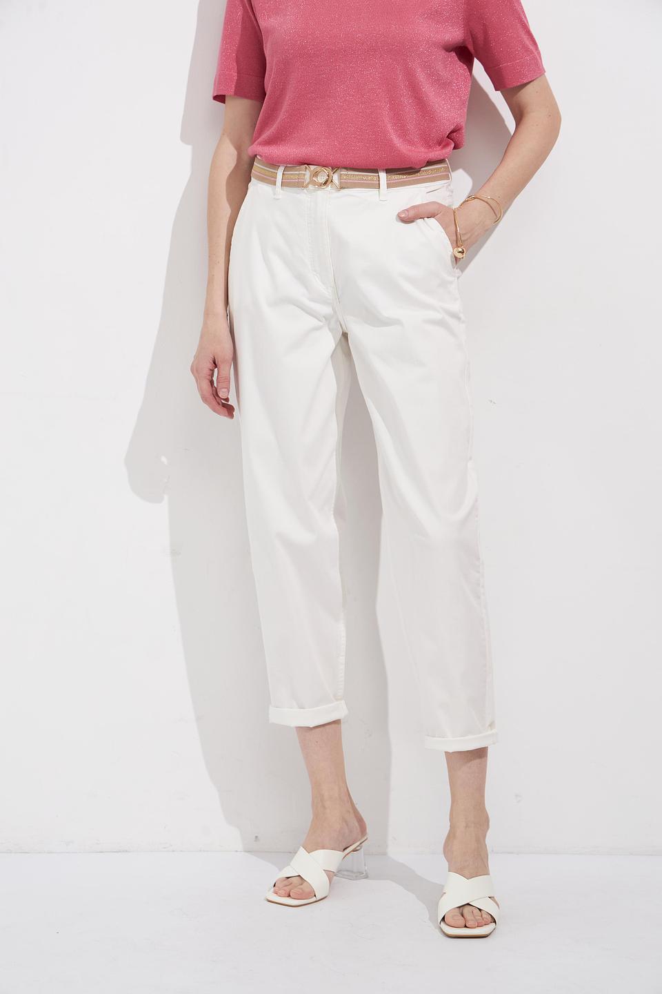 Брюки Betty Barclay белые с манжетами