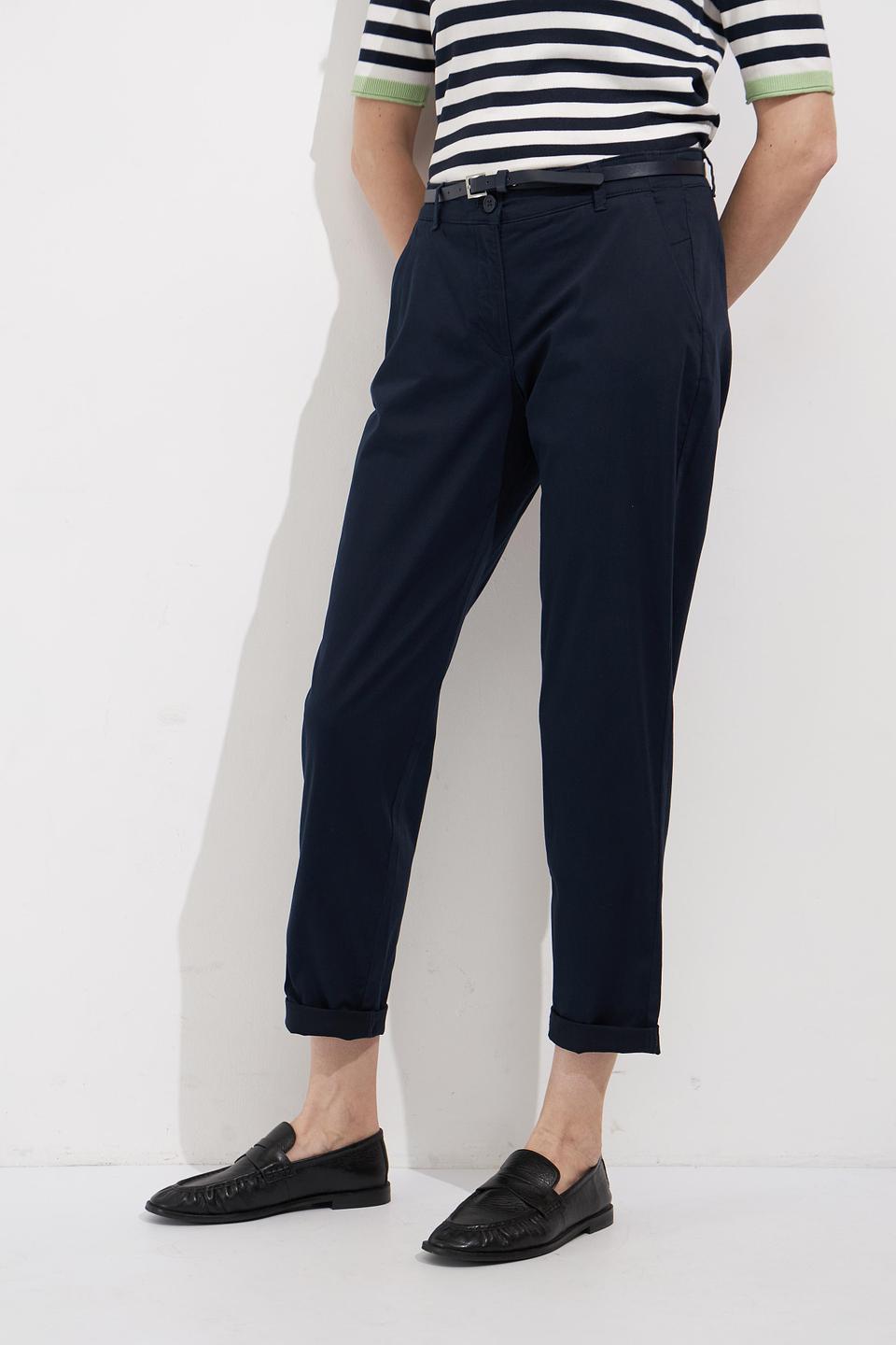 Брюки Betty Barclay тёмно-синие с поясом