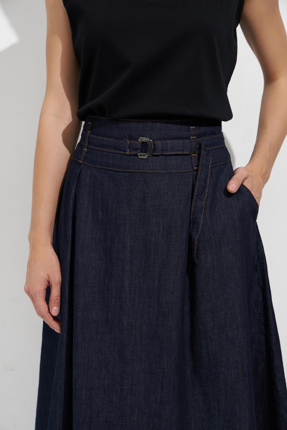 Юбка джинсовая MORE and MORE с вышивкой