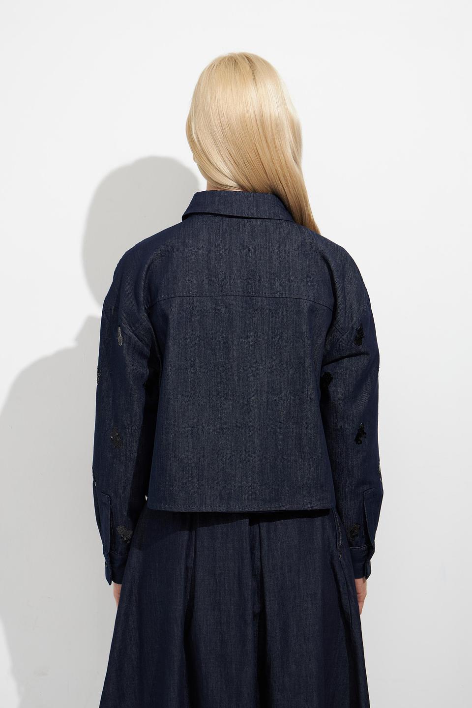 Жакет Oui с вышивкой джинсовый