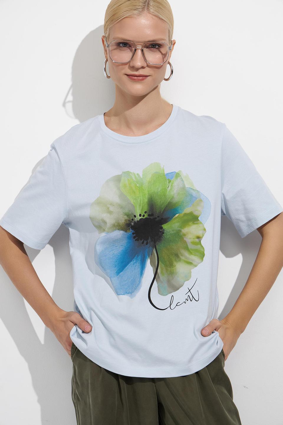 Футболка Lecomte с цветочным принтом