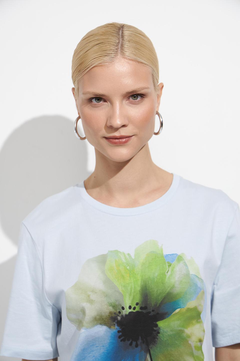 Футболка Lecomte с цветочным принтом