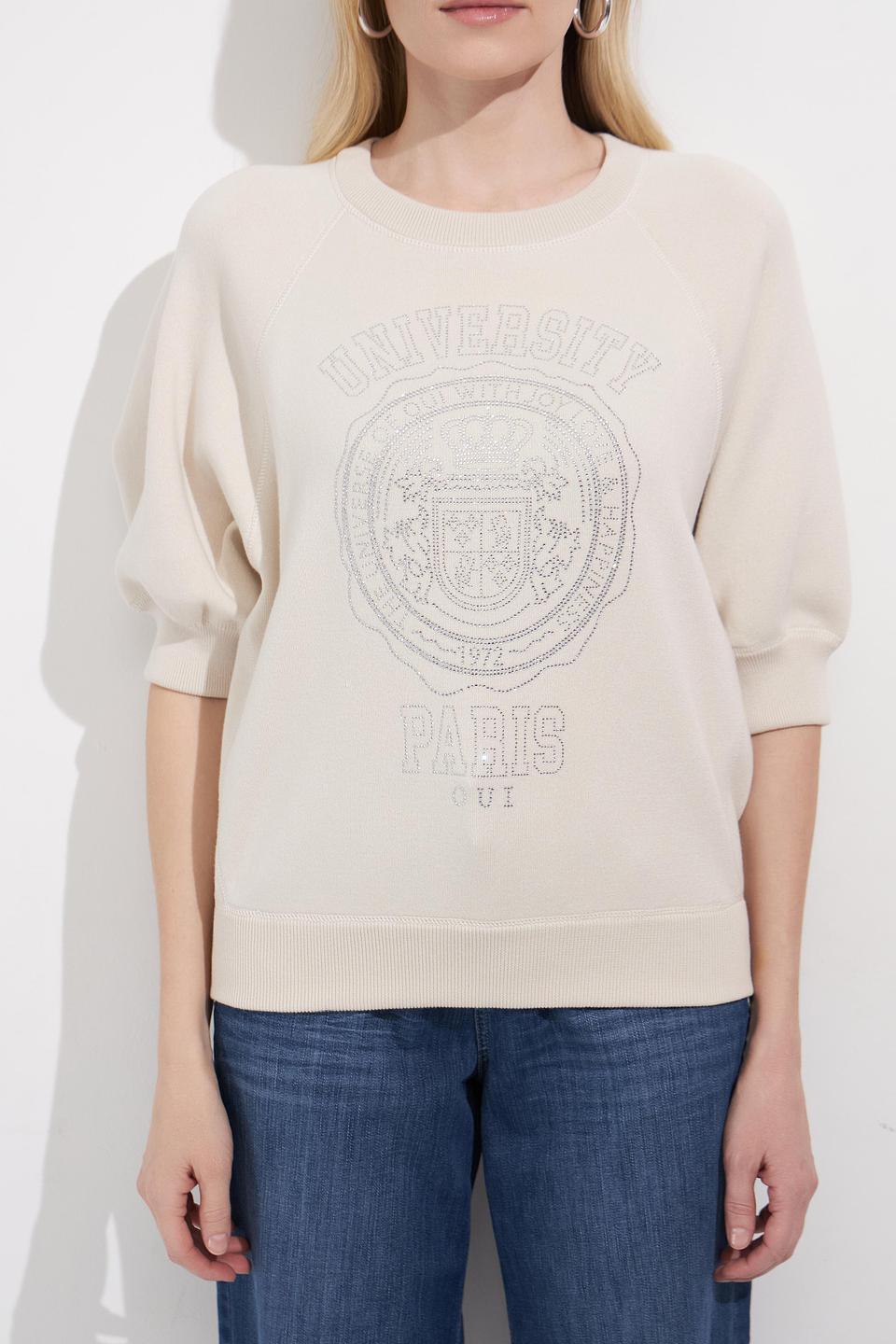Пуловер Oui с принтом "Париж"