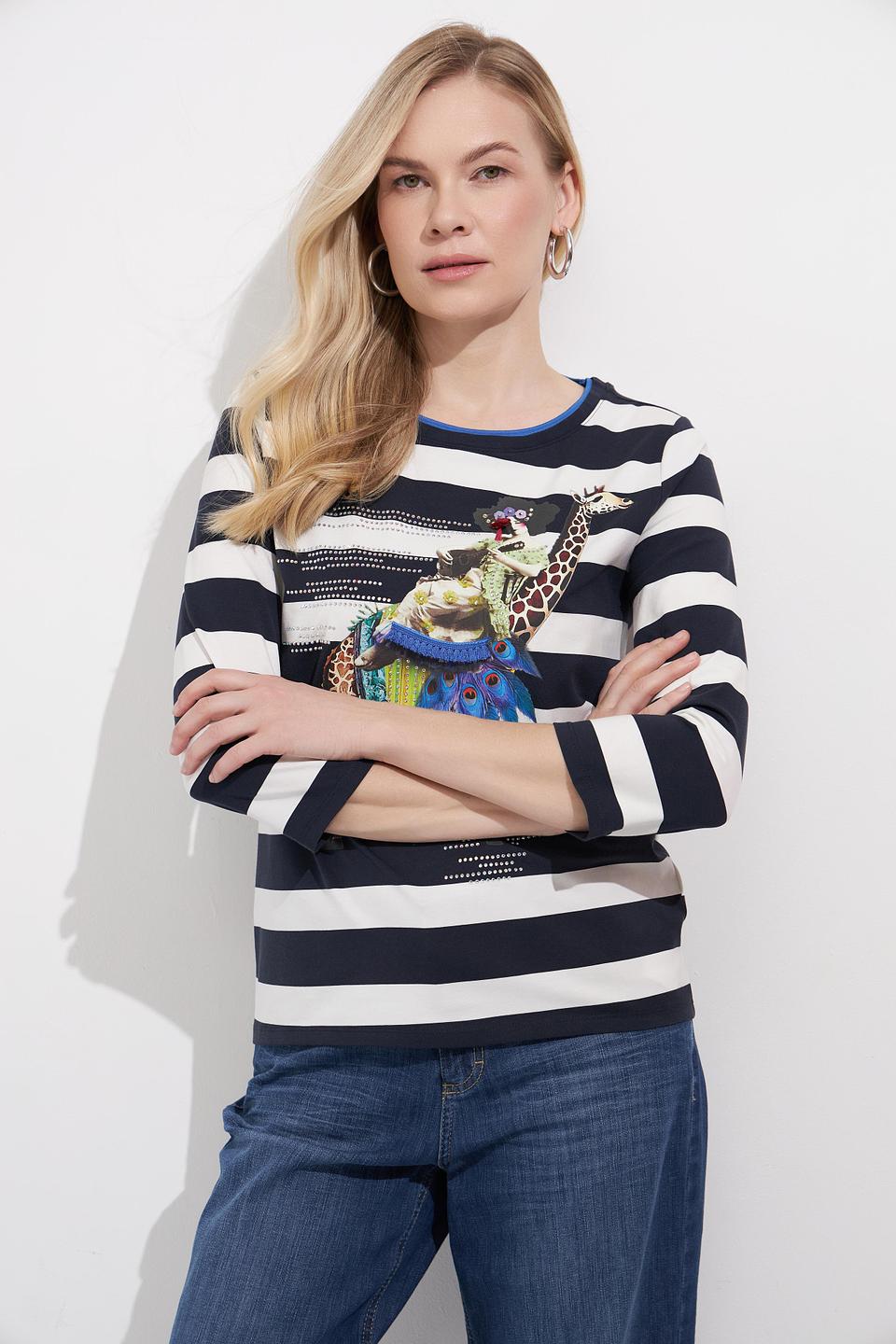Блуза Betty Barclay в полоску с принтом
